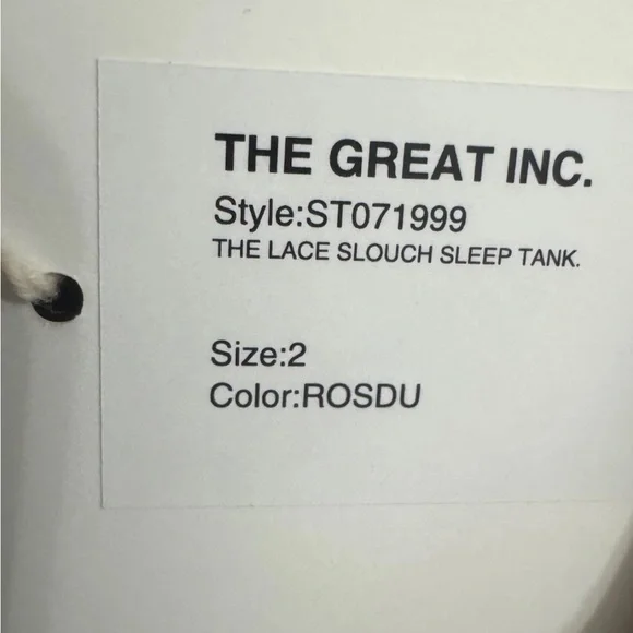 THE GREAT. Sleep Sleeveless Pajama Top - Picture 8 of 8